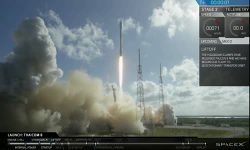 SpaceX Lands Rocket After Satellite Delivery