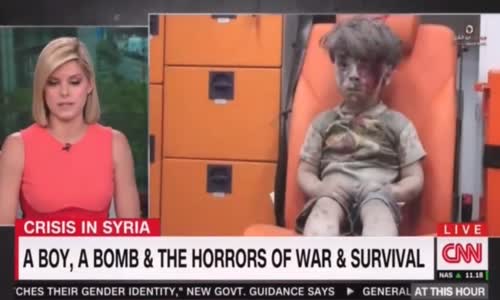 CNN News anchor Kate Bolduan Crying on the Story of a Syrian boy Omran