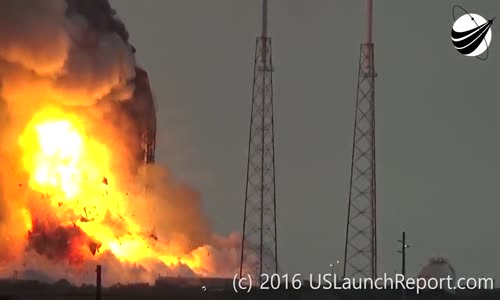 SpaceX    انفجار القمر الصناعي التابع لفيسبوك 