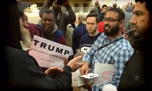 Muslims Give Free Donuts at Trump Rally & Remove Misconceptions About Islam