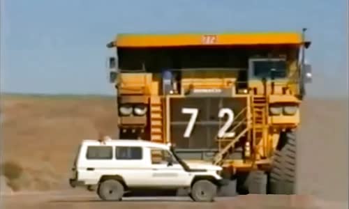Mega Truck - Dump Truck Runs Over Car 