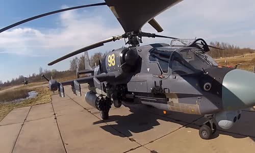 Russian Ka-52 Alligator Attack Helicopter  