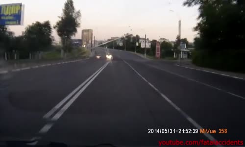 Drunk Guy No Helmet Head on Motorbike Crash 