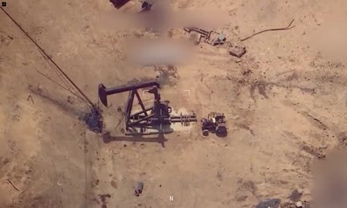 Coalition airstrike destroys Islamic state oil pump-jack 