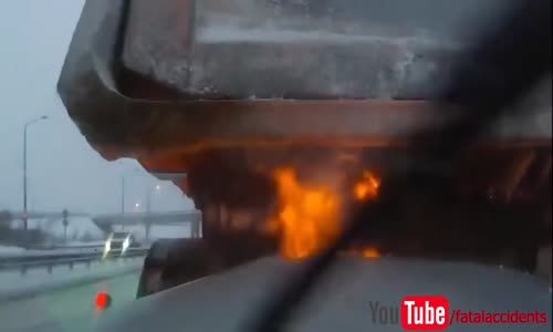 Car Crashes and immediately ignites 