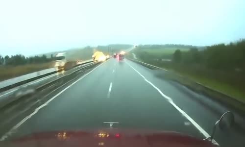 Truck Brake Fail Causes Multiple Crashes 