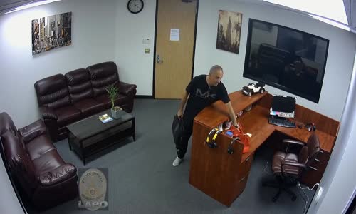 Office Creeper Burglar Caught on Video 