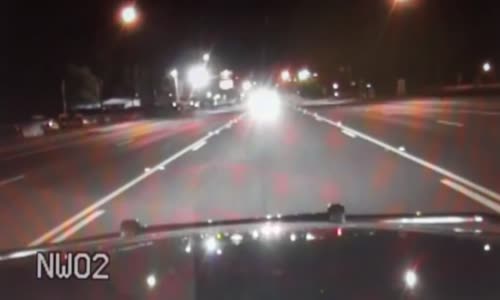 Drunk Driver Crashes Head On With Parked Patrol Car 