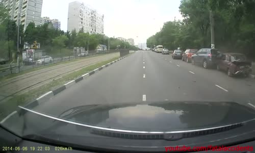Accident caused by speeding idiot 