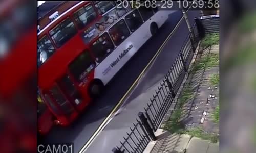 Two Buses Collide in Head on Crash in Birmingham 