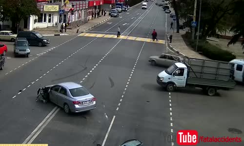 Red Light Runner Rolls Over And Is Ejected Through Windshield 