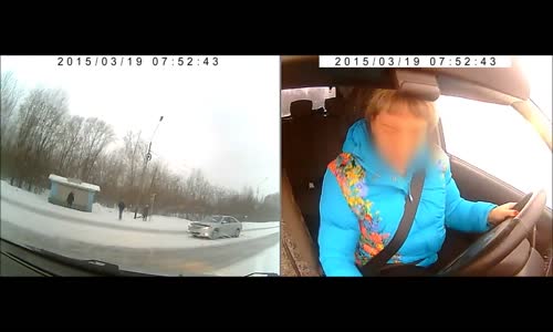 Russian Woman Oversteer Fail 