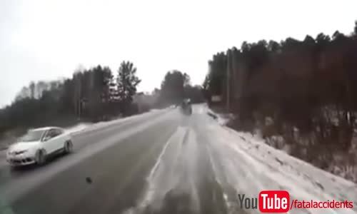 Wheel comes off truck & hits car head on 