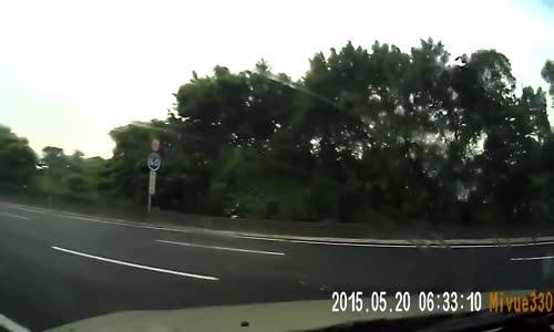 Close call with startled driver who slams on the brakes 