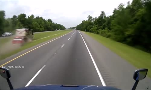 RV blows a tire and rolls in Louisiana 