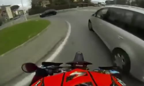 Motorcycle drives recklessly and hits pedestrian 