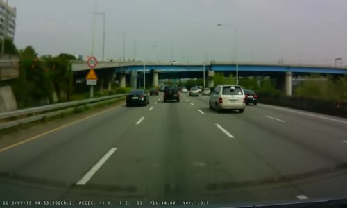 Biker underestimates corner and falls off bridge 