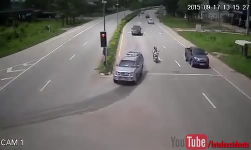 CCTV Captures a Mini Truck Rear Ending Bike 