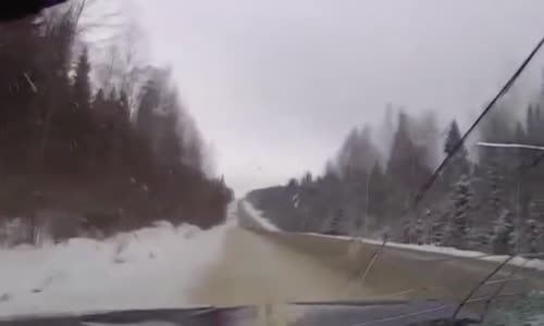 Snowthrower U-Turn on highway 