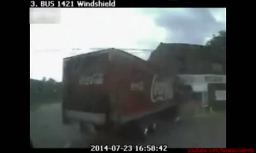 Coca-Cola Truck Sideswipes Bus & Crashes Into Store In Jacksonville 