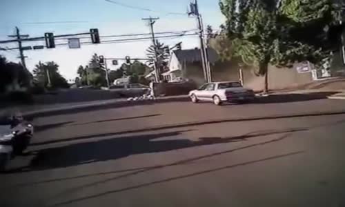 Officer's Body Camera Captures Car Crash 