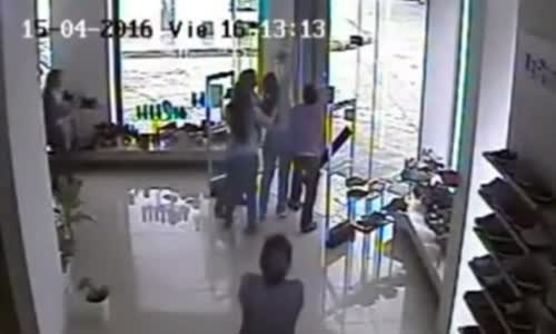 F4 Tornado CCTV from inside a store 