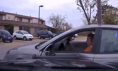 A Crazy Car Thief Gets Away 