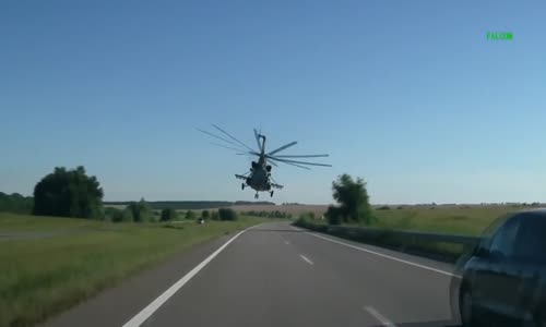 Chopper Cruising above the Highway 