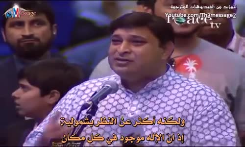 ‫شخص يطلب مناظرة ذاكر نايك علي الهواء امام الجميع ورد مفاجئ  من الشيخ‬‎ 