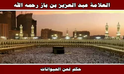 ‫حكم لعن الحيوانات - الشيخ عبد العزيز بن باز ‬‎ 