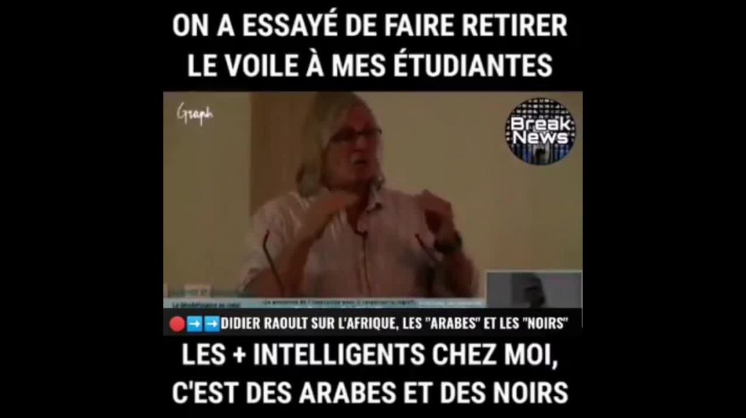 ⁣Le Pr. Didier Raoult Les étudiants africains et arabes sont les meilleurs en France et au Monde!